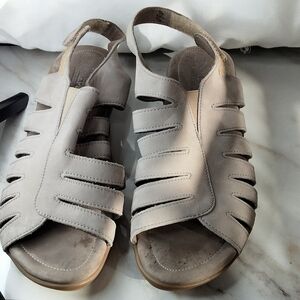 Mephisto Air Relax Women's Beige Praline Sandals Size 38 Suede Light Weight